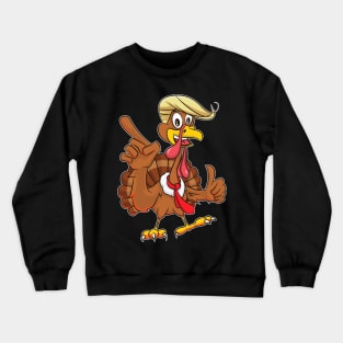 Make Thanksgiving Great Again Funny Trump Turkey Crewneck Sweatshirt